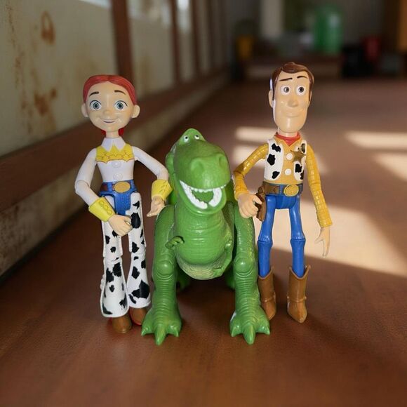 Disney Pixar Woody Jessie & Rex 12” Action Figures - Picture 1 of 10